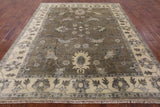 Oushak Hand Knotted Rug - 8' 1" X 9' 6" - Golden Nile