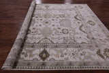 Ivory Turkish Oushak Hand Knotted Wool Rug - 8' 2" X 9' 10" - Golden Nile