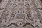 Ivory Turkish Oushak Hand Knotted Wool Rug - 8' 2" X 9' 10" - Golden Nile