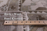 Ivory Turkish Oushak Hand Knotted Wool Rug - 8' 2" X 9' 10" - Golden Nile
