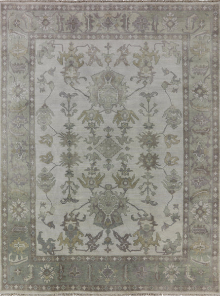 Turkish Oushak 9 X 12 Ivory Rug - Golden Nile