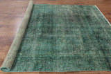 7 X 11 Green Over-dyed Rug - Golden Nile