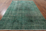 7 X 11 Green Over-dyed Rug - Golden Nile