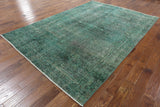 7 X 11 Green Over-dyed Rug - Golden Nile