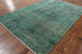 7 X 11 Green Over-dyed Rug - Golden Nile