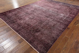 Overdyed Purple 9 X 13 Rug - Golden Nile