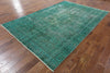 7 X 10 Green Oriental Over-dyed Rug - Golden Nile