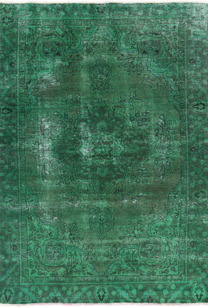 Green Over-dyed Rug 6 X 9 - Golden Nile