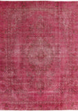 Over-dyed Pink Rug 9 X 12 - Golden Nile