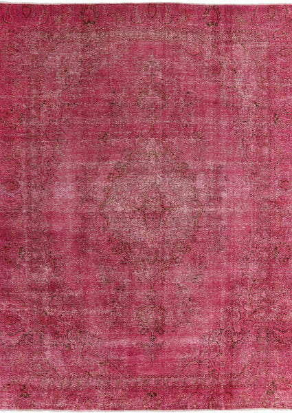 Over-dyed Pink Rug 9 X 12 - Golden Nile