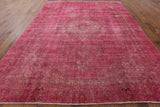 Over-dyed Pink Rug 9 X 12 - Golden Nile