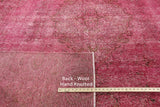 Over-dyed Pink Rug 9 X 12 - Golden Nile