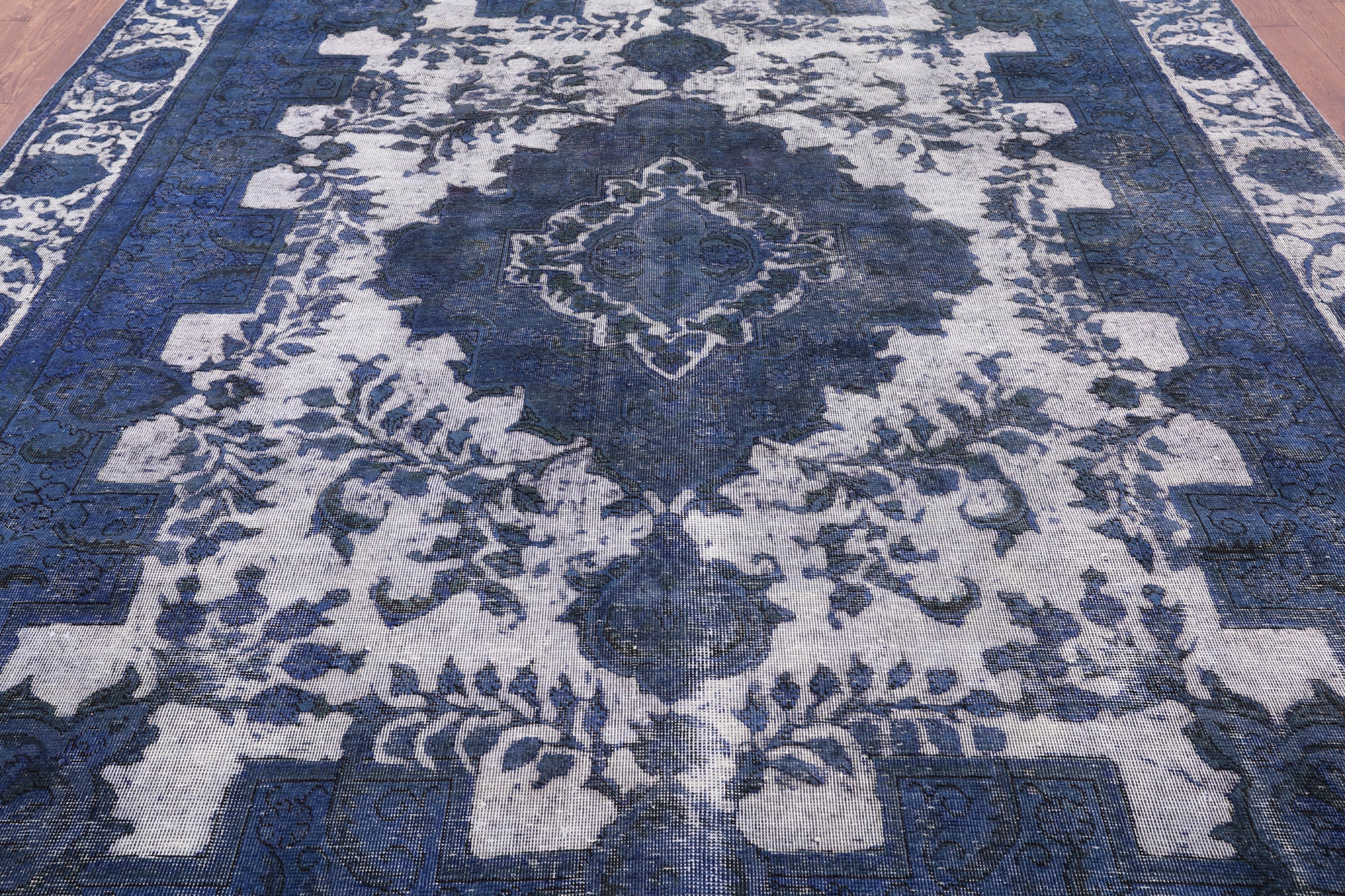 Persian Overdyed Handmade Wool Rug - 9' 5" X 11' 10" - Golden Nile