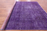 Purple Persian Overdyed Hand Knotted Wool Rug - 10' 2" X 12' 9" - Golden Nile