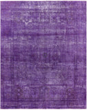 Purple Persian Overdyed Hand Knotted Wool Rug - 10' 2" X 12' 9" - Golden Nile