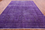 Purple Persian Overdyed Hand Knotted Wool Rug - 10' 2" X 12' 9" - Golden Nile