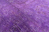 Purple Persian Overdyed Hand Knotted Wool Rug - 10' 2" X 12' 9" - Golden Nile