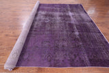 Purple Persian Overdyed Hadmade Wool Rug - 9' 8" X 12' 7" - Golden Nile