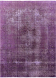 Purple Persian Overdyed Hadmade Wool Rug - 9' 8" X 12' 7" - Golden Nile