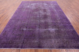 Purple Persian Overdyed Hadmade Wool Rug - 9' 8" X 12' 7" - Golden Nile