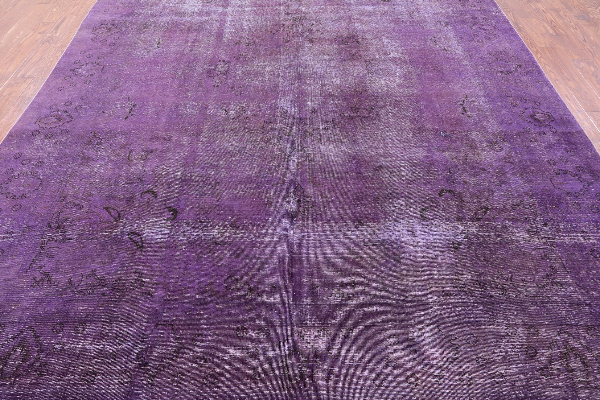 Purple Persian Overdyed Hadmade Wool Rug - 9' 8" X 12' 7" - Golden Nile