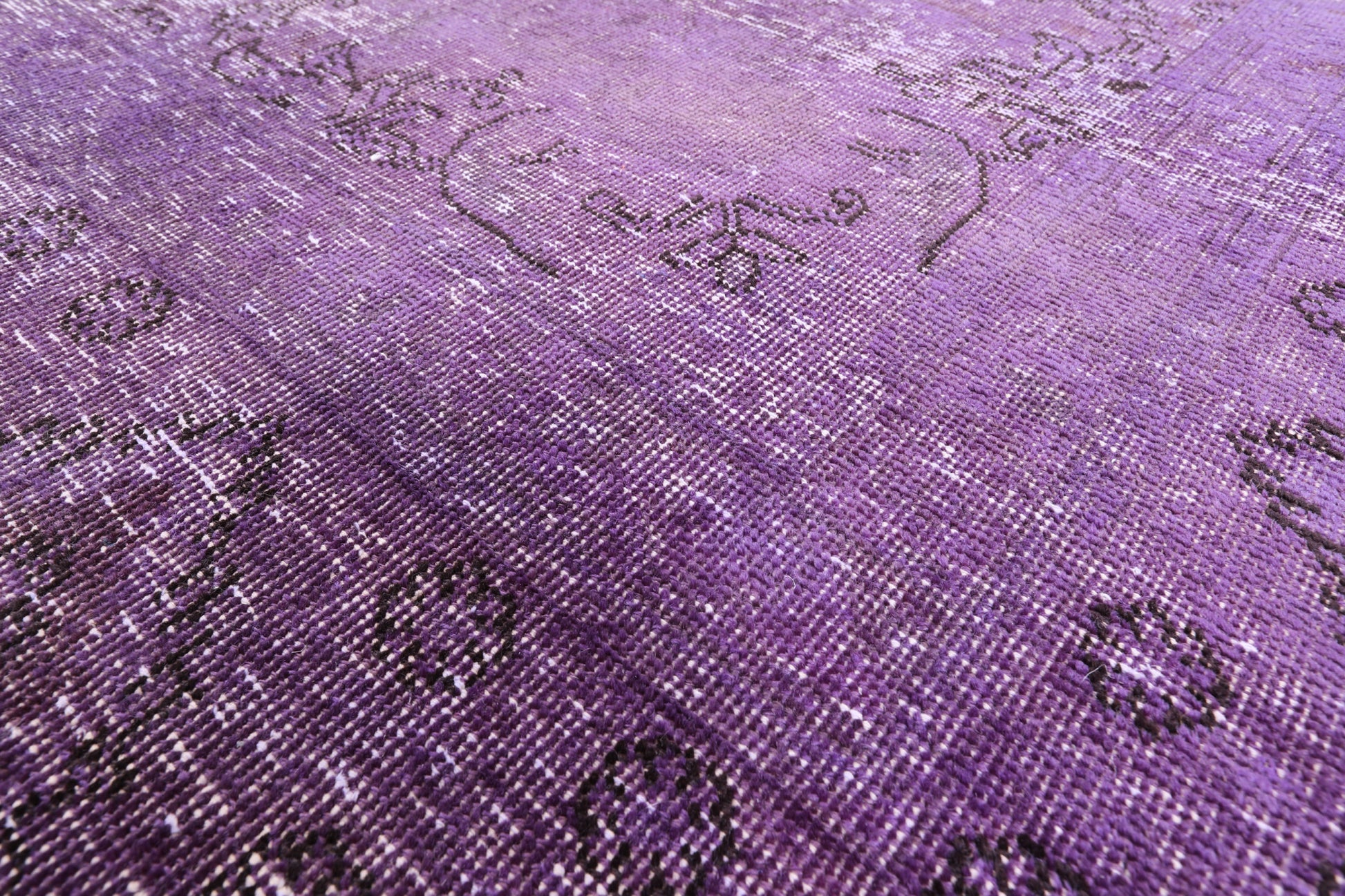 Purple Persian Overdyed Hadmade Wool Rug - 9' 8" X 12' 7" - Golden Nile