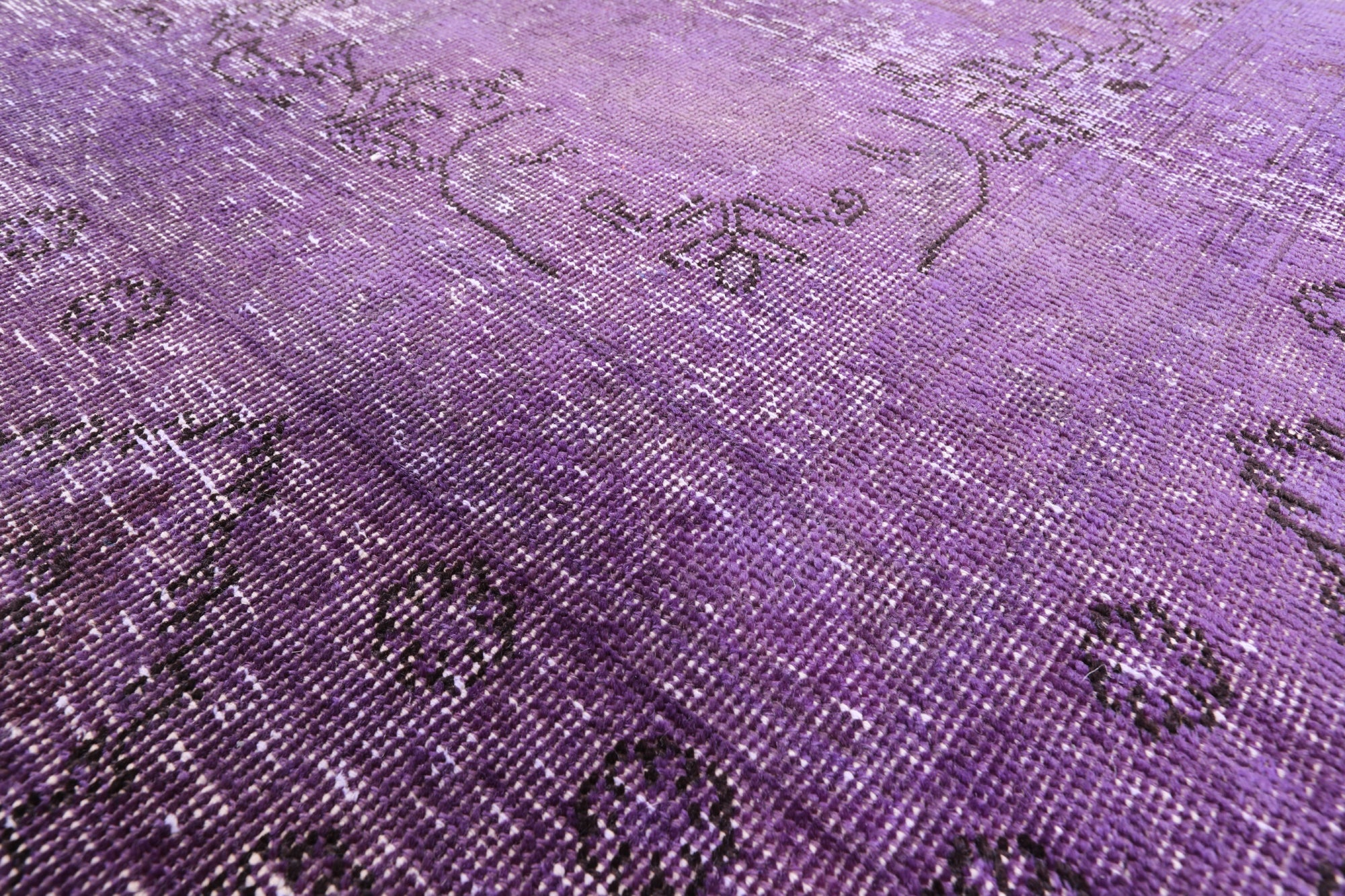 Purple Persian Overdyed Hadmade Wool Rug - 9' 8" X 12' 7" - Golden Nile