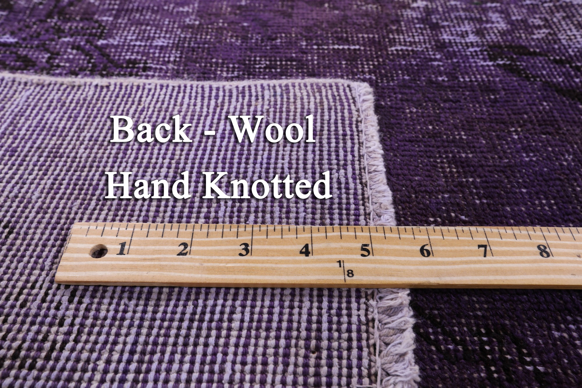 Purple Persian Overdyed Hadmade Wool Rug - 9' 8" X 12' 7" - Golden Nile