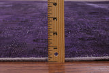 Purple Persian Overdyed Hadmade Wool Rug - 9' 8" X 12' 7" - Golden Nile