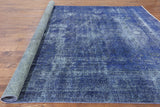 Blue Vintage Over-dyed 10 X 13 Rug - Golden Nile