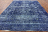 Blue Vintage Over-dyed 10 X 13 Rug - Golden Nile