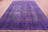 Purple Persian Overdyed Handmade Wool Rug - 9' 7" X 12' 10" - Golden Nile