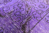 Purple Persian Overdyed Handmade Wool Rug - 9' 7" X 12' 10" - Golden Nile