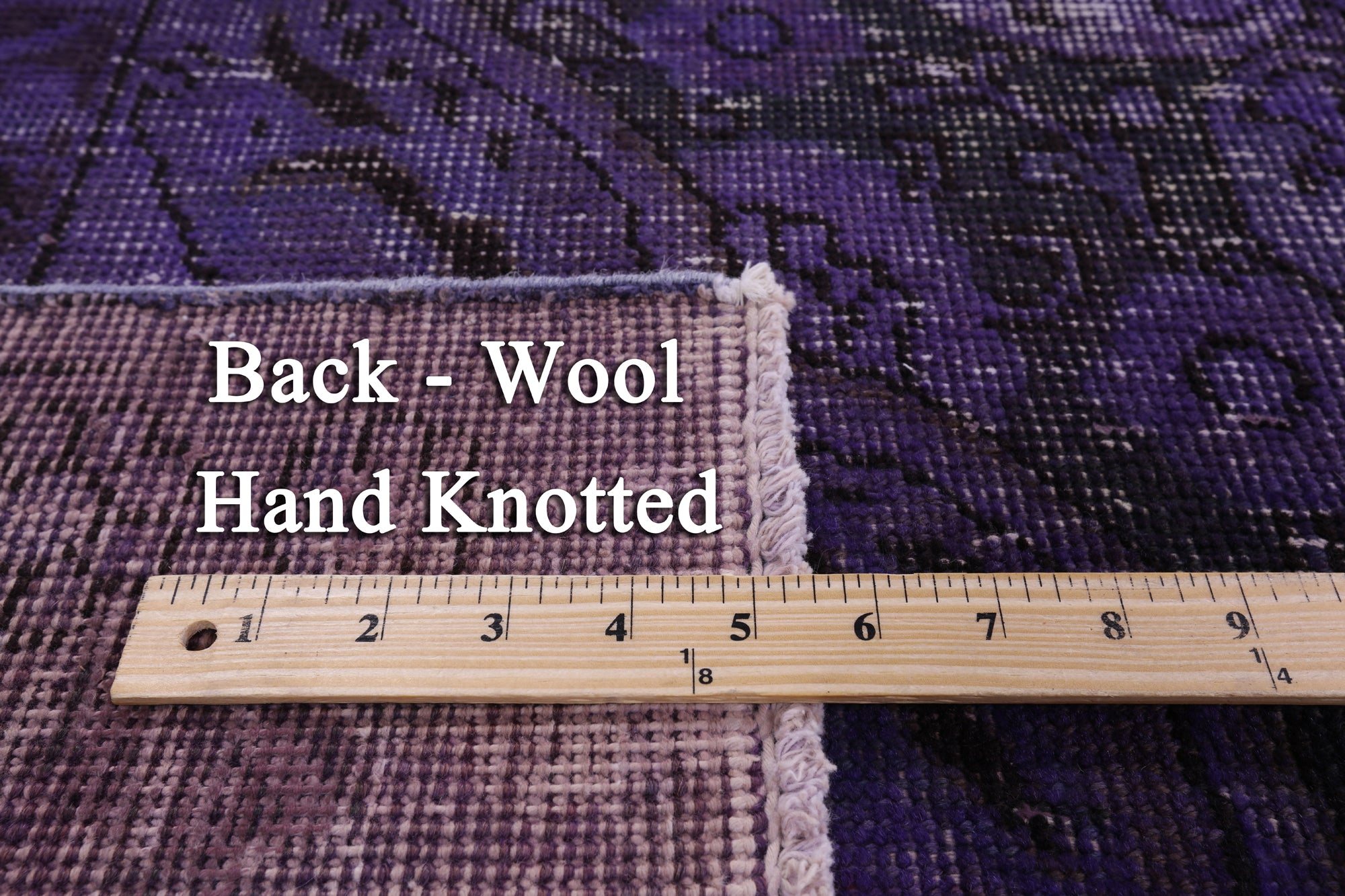 Purple Persian Overdyed Handmade Wool Rug - 9' 7" X 12' 10" - Golden Nile