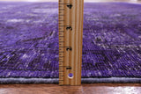 Purple Persian Overdyed Handmade Wool Rug - 9' 7" X 12' 10" - Golden Nile