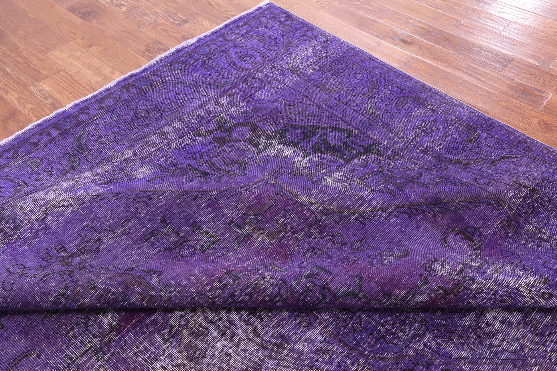 Purple Persian Overdyed Handmade Wool Rug - 9' 7" X 12' 10" - Golden Nile