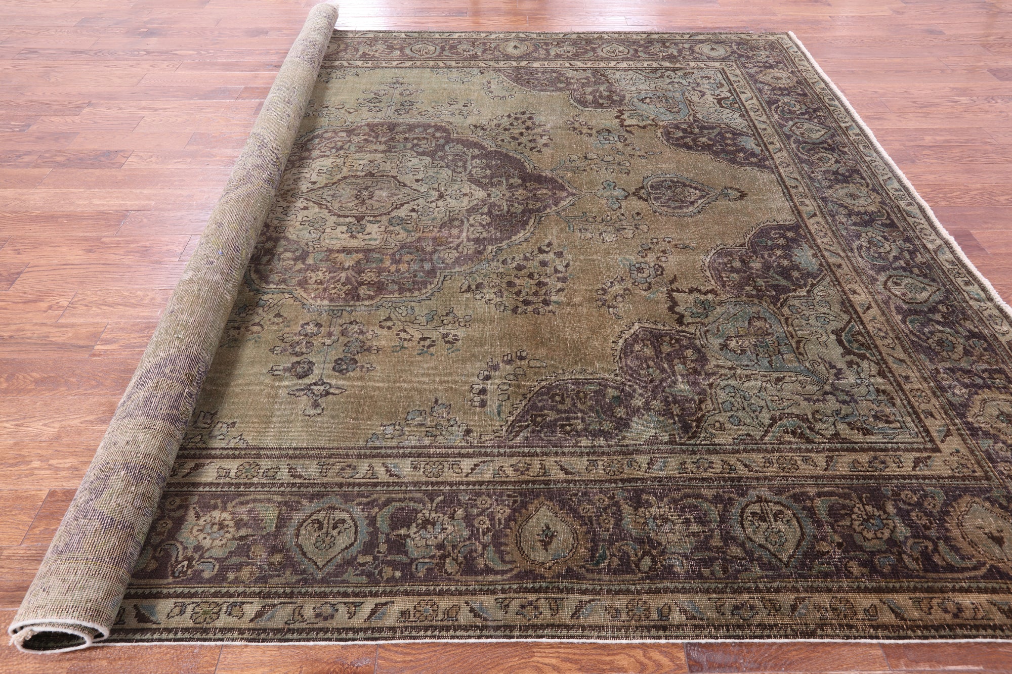 Persian Overdyed Hand Knotted Wool Rug - 9' 2" X 12' 9" - Golden Nile