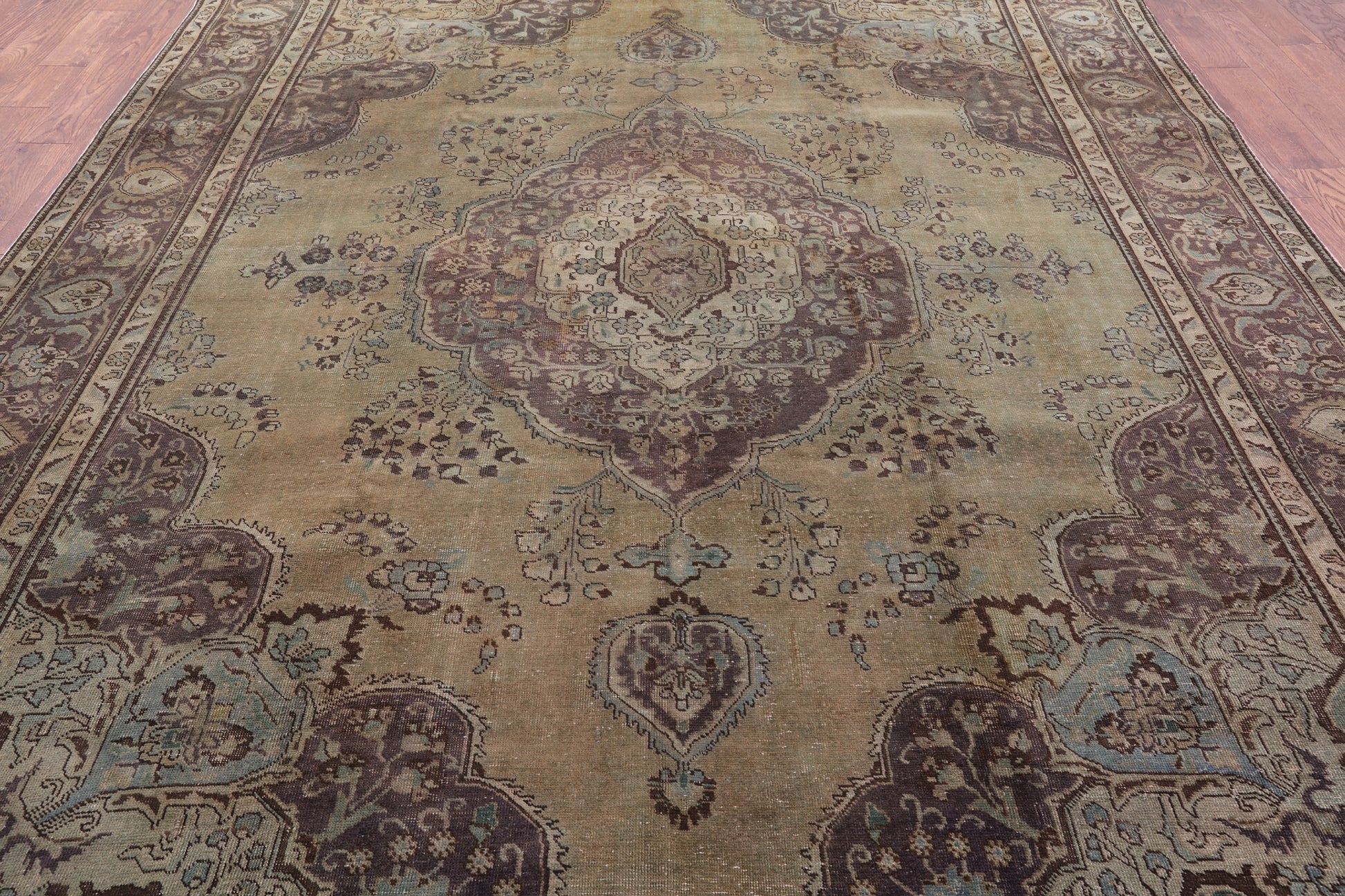 Persian Overdyed Hand Knotted Wool Rug - 9' 2" X 12' 9" - Golden Nile