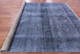 Blue Persian Overdyed Hand Knotted Wool Rug - 9' 6" X 12' 6" - Golden Nile