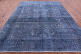 Blue Persian Overdyed Hand Knotted Wool Rug - 9' 6" X 12' 6" - Golden Nile