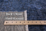 Blue Persian Overdyed Hand Knotted Wool Rug - 9' 6" X 12' 6" - Golden Nile