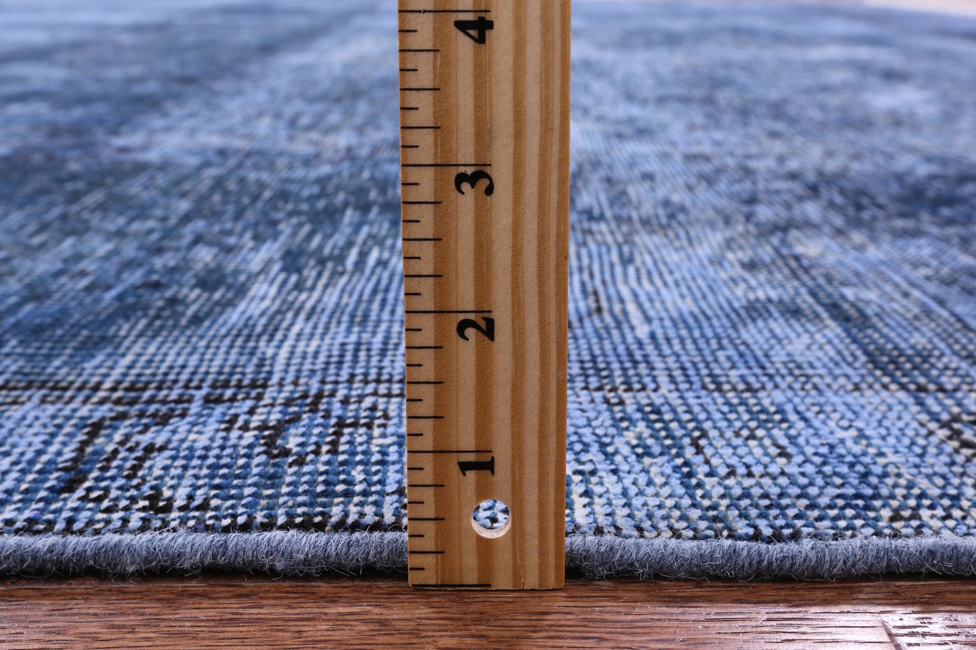 Blue Persian Overdyed Hand Knotted Wool Rug - 9' 6" X 12' 6" - Golden Nile