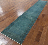 Hand Knotted Runner Overdyed Rug 3 X 16 - Golden Nile