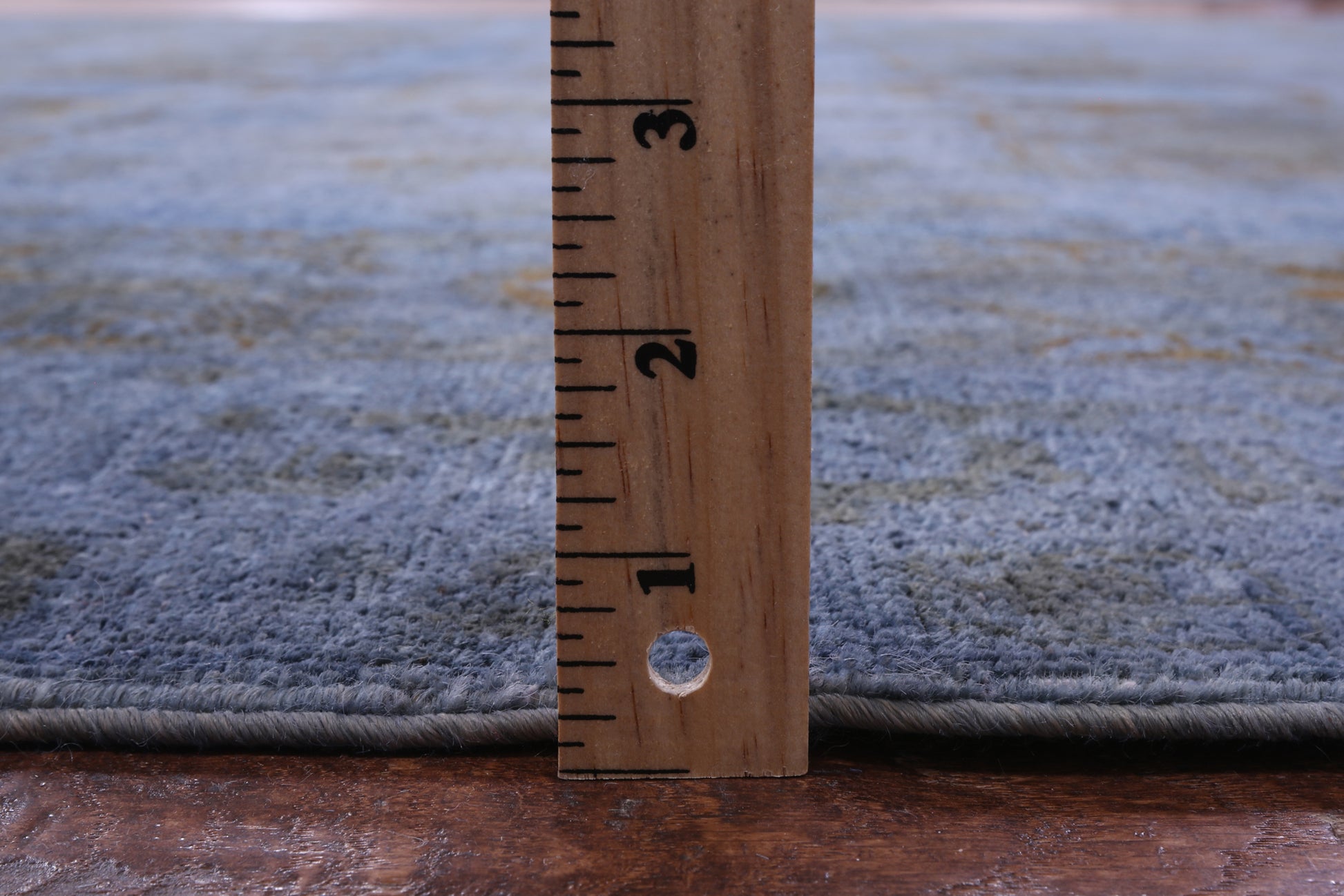 Blue Full Pile Overdyed Hand Knotted Wool Rug - 8' 10" X 11' 8" - Golden Nile