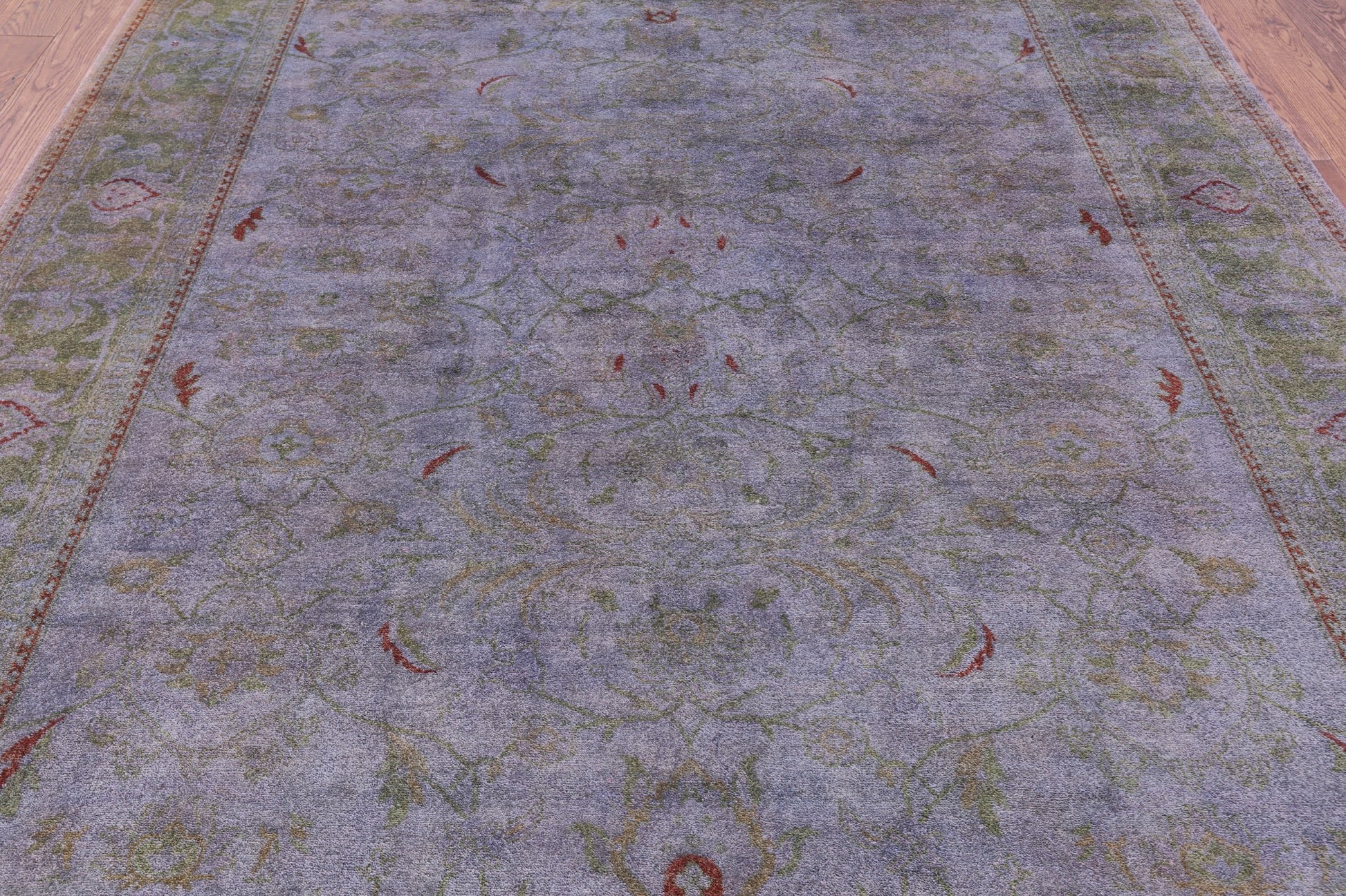 Full Pile Overdyed Hand Knotted Wool Rug - 8' 4" X 10' 6" - Golden Nile