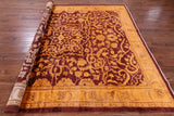 Full Pile Overdyed Hand Knotted Wool Rug - 8' 1" X 9' 6" - Golden Nile
