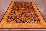 Full Pile Overdyed Hand Knotted Wool Rug - 8' 1" X 9' 6" - Golden Nile