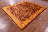Full Pile Overdyed Hand Knotted Wool Rug - 8' 1" X 9' 6" - Golden Nile