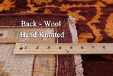 Full Pile Overdyed Hand Knotted Wool Rug - 8' 1" X 9' 6" - Golden Nile