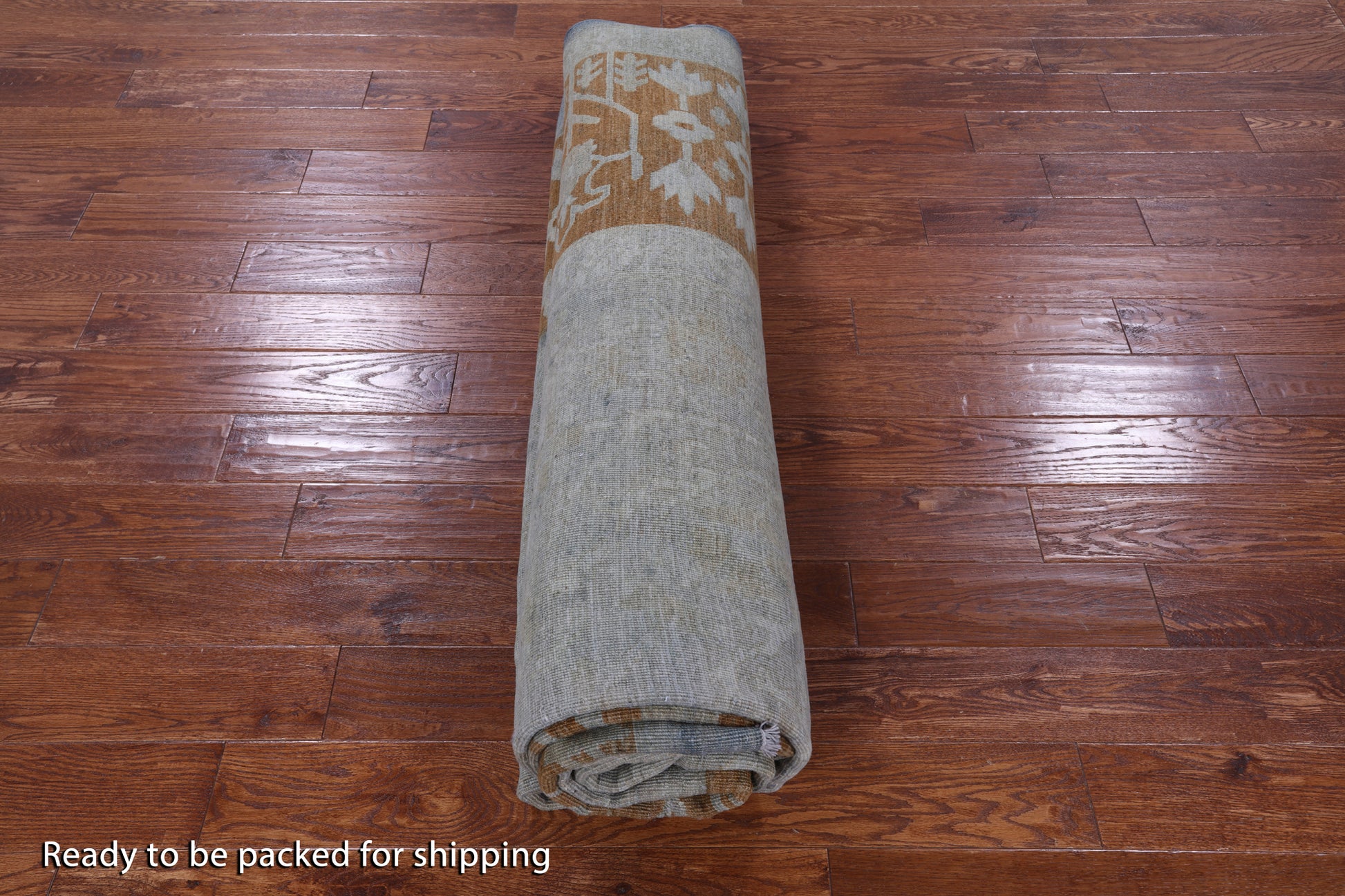Blue Full Pile Overdyed Hand Knotted Wool Rug - 9' 1" X 11' 10" - Golden Nile
